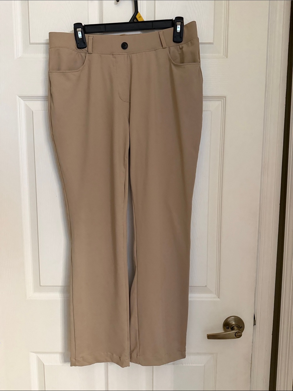 Baleaf Women's Casual Stretch Straight-Leg Pants - Tan